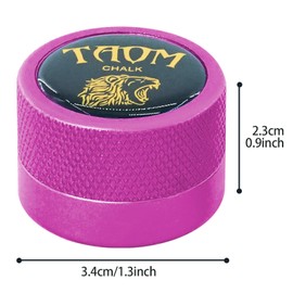 TAOM Round Shaped Pool Chalk Holder, Portable Pool Chalk Cubes, Magnetic Mini Chalk Holder Pool Billiards, Pool Cue Chalk Case Container Box for Billiard Cue Tip Tool Pool Table Snooker Accessories