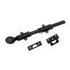 QCAA Solid Brass Dutch Door Bolt, 18", Oil Rubbed Bronze,