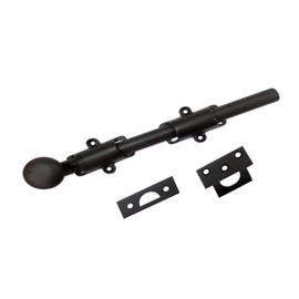 QCAA Solid Brass Dutch Door Bolt, 18", Oil Rubbed Bronze, Made in Taiwan, 1 Pack