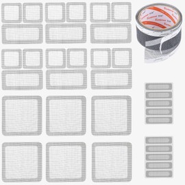 YOOOYOOO Grey Ventilate Window Screen Repair Tape Weep Hole Patch Mesh Sun Resistant Net Mend Kit Self Adhesive Water Resistant Air Through Breathable