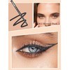 Shimmer Black Gel Glitter Eyeliner Pencil, Metallic Waterproof Smudge-Proof Creamy