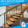 PATIKIL 3/8 Inch Angle Beveled Washer, 10 Pack T316 Stainless