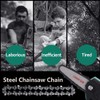 5-PCAK Mini Chainsaw Chain, 4 Inch 1/4" LP .043 Gauge