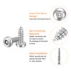sourcing map #10 x 5/8" Torx Security Screws, 30pcs Button