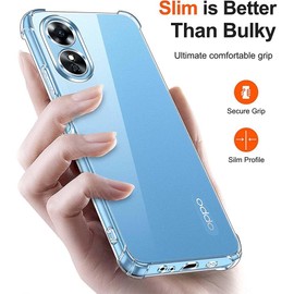 Ezydigitals Case for Oppo A17 Shockproof TPU Gel Rubber Soft Case Cover - Clear