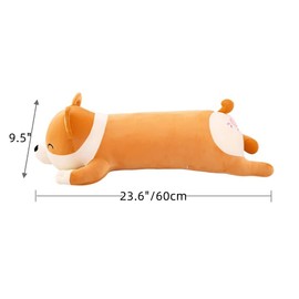 XZJMY 23.6 inch Dog Plush Pillow, Plush Pillow Stuffed Animal, Corgi Pillow Plush Toy Doll, Comfort Cushion Gifts for Girls Boys