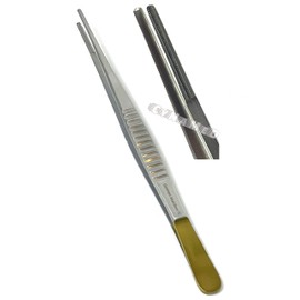 Debakey Forceps Serrated Narrow Tips For Atraumatic Veterinary Microscopy Dissection Comes In Gold Handle 8 inches