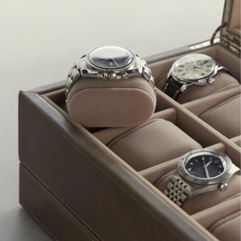 TAWBURY Bayswater Watch Box Pillows - Small | 18cm/7.1" Circumference | 55mm/2.2" Width | Compatible with Bayswater 8 Slot Watch Box (Taupe) | Pack of 8 Pillows (Beige/Cream)