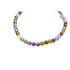 Kanoishi ∞ [Mind, Body, Healing, Amulet] Tourmaline Bracelet for Women, Men's, Natural Stone, Power Stone, 0.2 inches (4 mm), Round Cut (For Purification, Rough Stone), Stone