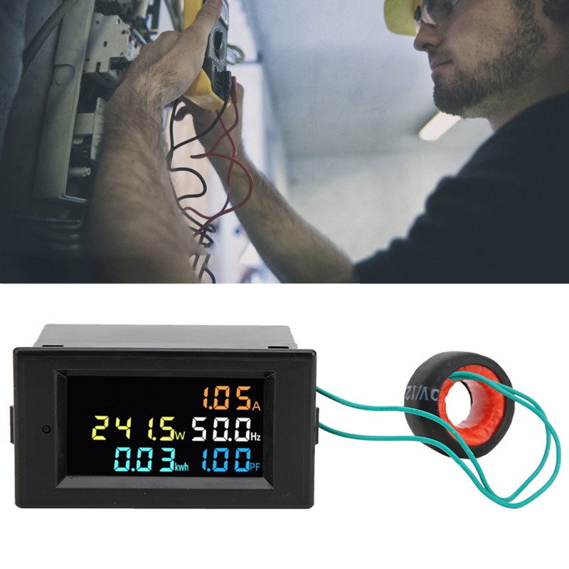 AC LED Power Monitor Multifunctional Digital Voltmeter Current Energy Meter