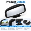 360° Adjustable Blind Spot Mirror for Cars – Wide-Angle Convex