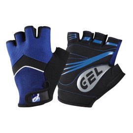 Elite Cycling Project Men's Road Racer Gel Fingerless Gloves Gloves Blue L'