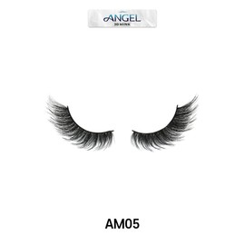 Laflare 3D MINK ANGEL Eyelashes, Soft, Feather-Light, Double-Layer, Voluminous, Glamorous, Fluffy, Striking Look, Reusable Premium Quality False Mink Lashes (AM05)