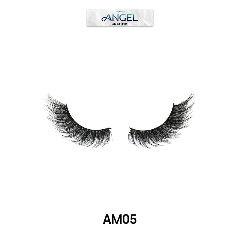 Laflare 3D MINK ANGEL Eyelashes, Soft, Feather-Light, Double-Layer, Voluminous, Glamorous,