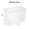 novelinks 12QT Clear Storage Box Stackable Plastic Storage Bins with