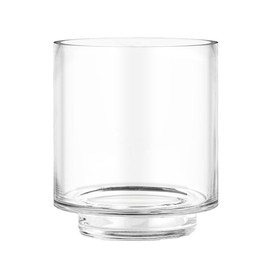 CYS EXCEL Clear Glass Hurricane Candle Holder Flower Cylinder Vase Wedding Centerpieces for Pillar Floating Candles Home Décor Plant Terrarium, Height-6.5", Width-5.5"