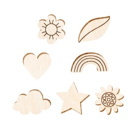 Pebaro 475 Laser Cut Elves & Unicorns Wooden Handles, Wooden Jigsaw Puzzle, Pre-Cut Wooden Board, Includes Emery Paper, Break Out, Snap Together, Ready, Gift Idea, Medium