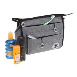 Elephant Toiletry Bag Genuine Wash Bag Wash Bag for Men, Women or Children, Sauna Fitness 3470 Choice + 1 L Bag, Lite Grey, Toiletry bag