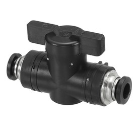 PATIKIL 1/4" Pneumatic Ball Valve, 1 Pcs Push to Connect Fittings Quick Connect Tube Fittings Air Flow Control Valve for Pneumatic Systems Automation Manufacturing