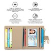 POIUGOYA Slim Wallet for Women, Leather Bifold RFID Blocking Credit
