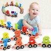 Wooden Train toy Digital Train Set Railway toy Kid Early