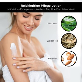 RAU Body Emulsion 200 ml - Rich luxurious skin care for your body with white tea, cranberry oil, aloe vera and kudzu root for perfect body care - NEW