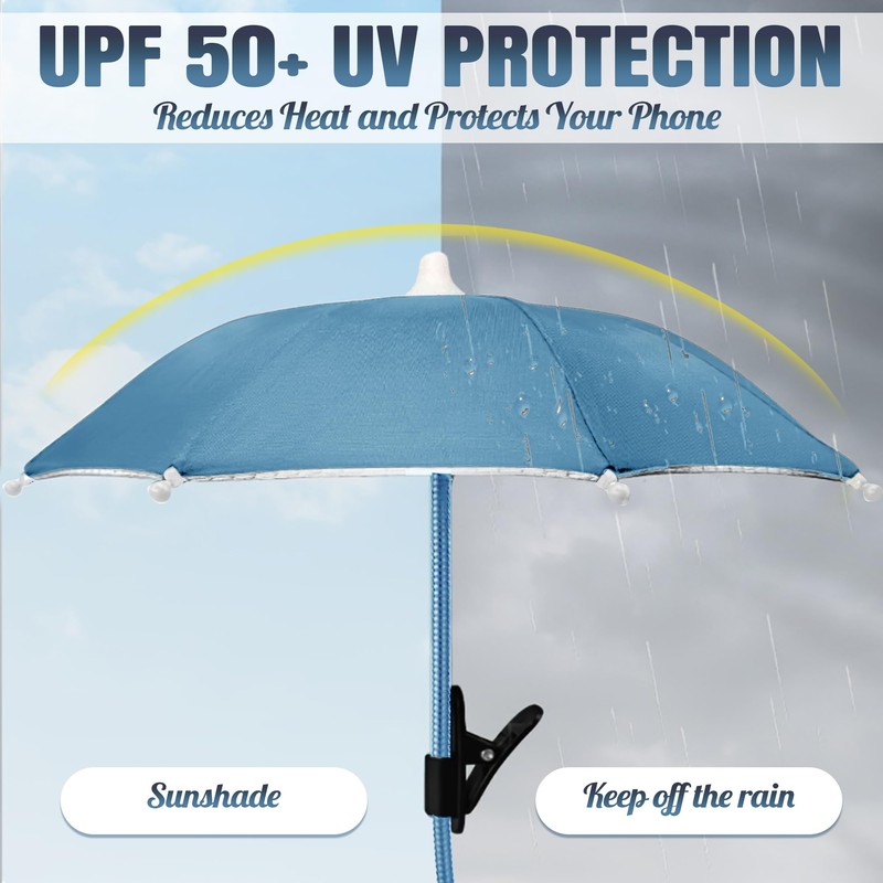 ROCKFEELTEE Phone Umbrella – Umbrella for Phone, Clip-On Sun Shade