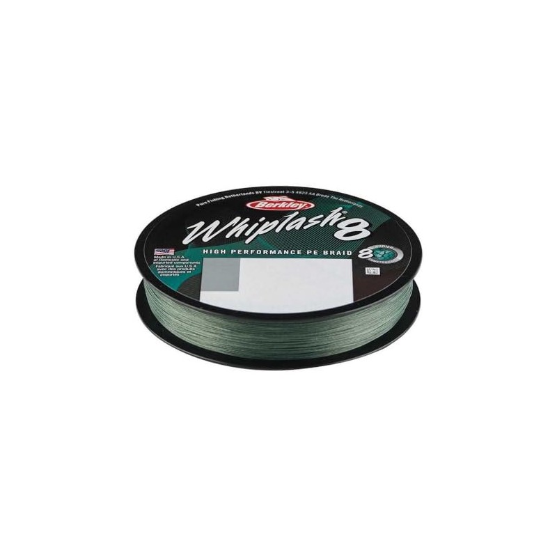 Berkley Whiplash 8 Braided Cord, Moss Green, 0.08 mm, 12.9