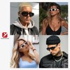 YUELUQU Retro Trendy Irregular Rectangular Sunglasses Women Men Vintage 90s