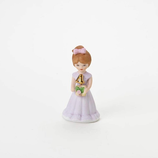Enesco Growing Up Girls “Brunette Age 4” Porcelain Figurine, 3.5”