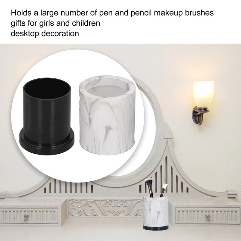 Marble Pattern Pen Holder Beautiful Marble Pattern Anti Slip ABS
