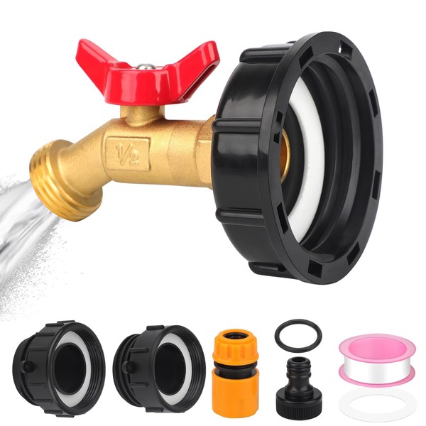 EEEKit IBC Tote Hose Adapter, 275-330 Gallon Water Tank Fitting,
