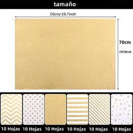 PUBAMALL Papel de Regalo 60 Hojas 50x70 cm - Papel para Envolver Regalos de Boda, Despedida de Soltera, Cumpleaños Decoración de Fiestas Día de la madre (01)