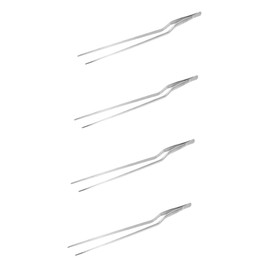 iplusmile 4pcs Baking Decorating Tweezers Stainless Steel Kitchen Tongs for Food Presentation and Cooking Ergonomic Design for Plating Grilling and Appetizers