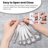 6 Piece Stainless Steel Measuring Spoons, Stackable Measuring Spoons Set,