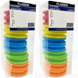 FLADEN Bulk Buy 20 Sea Fishing Rig Winders Assorted Colours to Keep Your Sea and Coarse Fishing Rigs Organised and Tangle Free