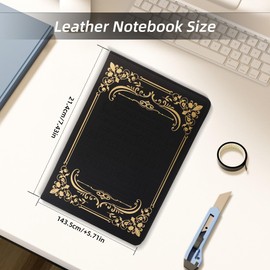 BOBO RABBIT Black Bible Leather Journal Notebook Inspirational Christian Hardcover Executive Journaling for Men Women 200 Pages 100 Gsm A5 Daily Lined Diary for Appreciation Encouragement Graduation