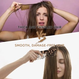 HONZUEN Curling Comb, Pack of 2, Antistatic Tooth Comb, Hair Comb with Large Teeth, Shatterproof Combs, Coarse Teeth Hair Brush, Wide Hair Comb, Hair Detangler, Combs for Curls and Long Hair