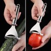 2 Pieces Stainless Steel Peeler with 2 Pieces Hooks and