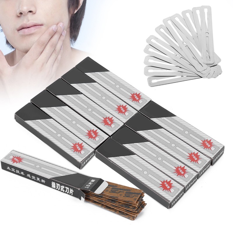 100pcs Double Edge Razor Blades Stainless Steel Shaving Blades for