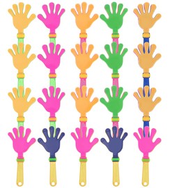 SAFIGLE 20Pcs Plastic Hand Clappers Noise Makers Mini Hand Noisemaker Game Accessories for Fiesta Party Birthday Sport, Mardi Party Favors for Kids Adults