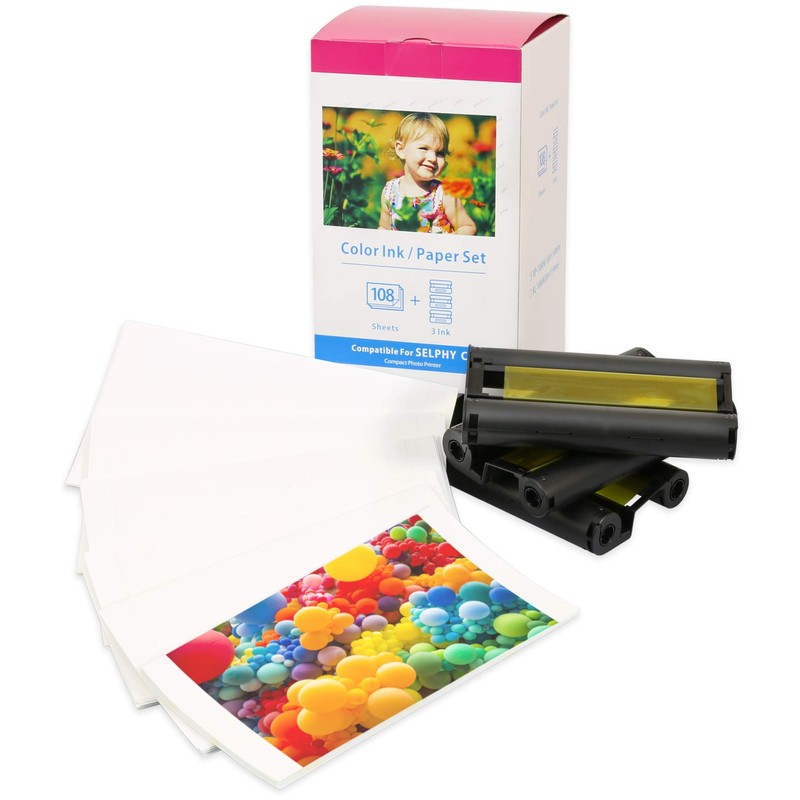 Printing Saver KP-108IN 3 Printer Cartridges & Paper - 108