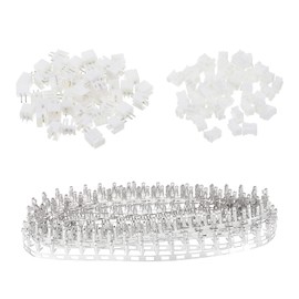 sourcing map 2mm Pitch PH Connector Kits 2 Pin Male Female Header Socket 2-Pin Housing Cable Adapter and Crimp DIP Kits, 30 Set(120pcs)