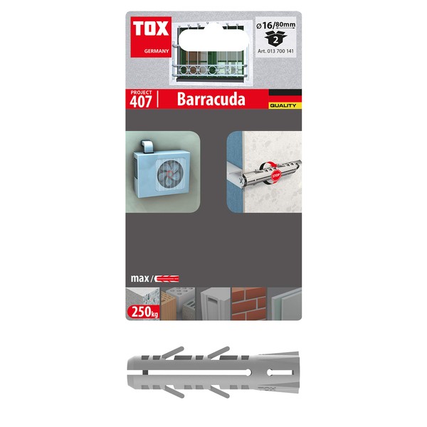 TOX Expansion Barracuda 16/80 Bl (Pack of 2 in Blister