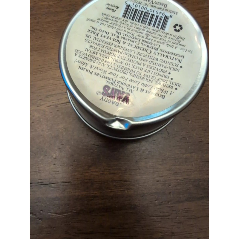 Daddy Van's All Natural Beeswax & Lavender Furniture Polish 6oz.