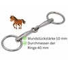 AMKA Pony Snaffle Bit Stainless Steel Thickness 10 mm Rings