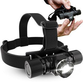 Adler Focus Kopflampe (1000 Lumen, 24h Akkulaufzeit) - Stirnlampe LED wiederaufladbar - extrem helle Kopflampe - fokussierbar [Energieklasse A]