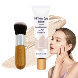 BB Cream Light with SPF,BB Blur Tinted Moisturizer SPF 30,BB Cream Tinted,Tinted Moisturiser Face Women for All Skin Types,B-B Cream Foundation,Colour Correcting Moisturiser,Tin-ted Sunscreen for Face
