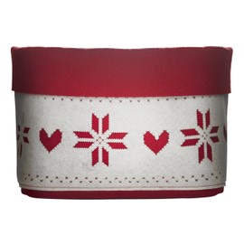 Sagaform SA5016624 X-Mas Bread Basket, Fabric, White