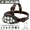 LED Headlamp Super Bright 4 Lighting Modes Adjustable 8LEDs Head